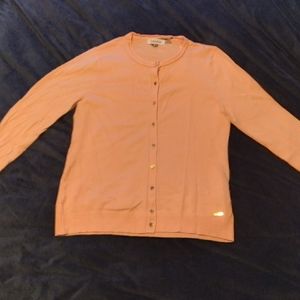 Calvin Klein Cardigan in Peach Size M with Gold colored buttons
